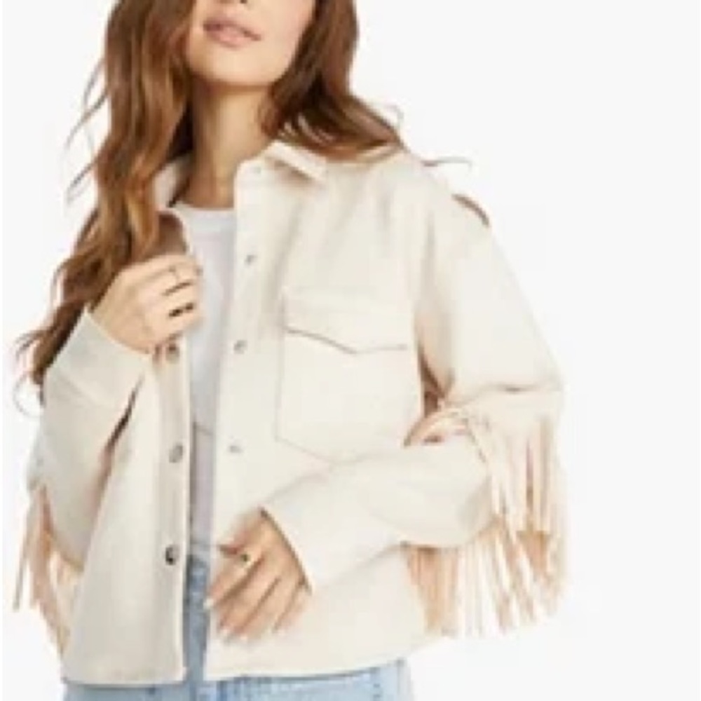 Ultrasuede western Fringed Jacket new cream